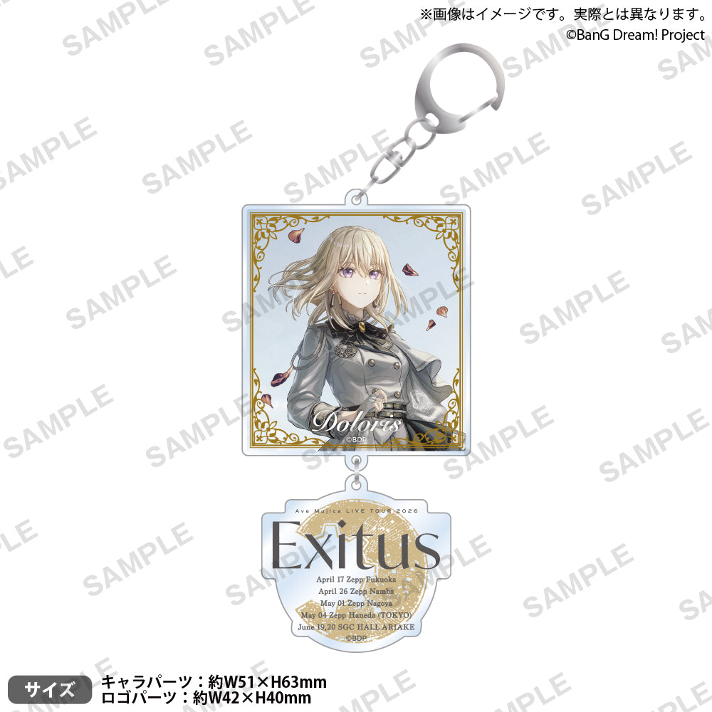 Ave Mujica LIVE TOUR 2026「Exitus」 會場別雙連壓克力鑰匙圈 Zepp Fukuoka ver.