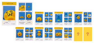 えもじの子（仮） 證件照風拍立得卡2張組（全8種・隨機1個）