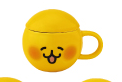 えもじの子（仮） 附蓋立體馬克杯