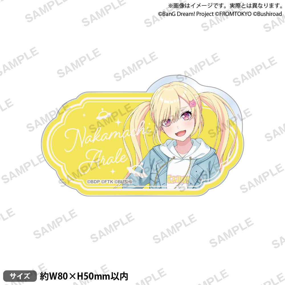 BanG Dream! Our Notes 名字壓克力胸章 便服ver. 仲町阿拉蕾