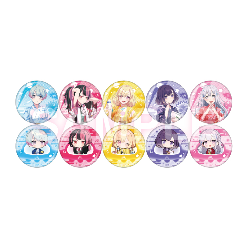 ゆめ∞みた×極樂湯 隨機胸章【單個】
