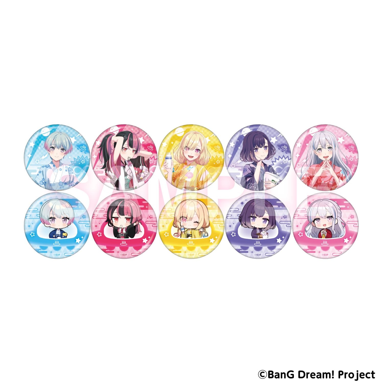 ゆめ∞みた×極樂湯 隨機胸章【單個】